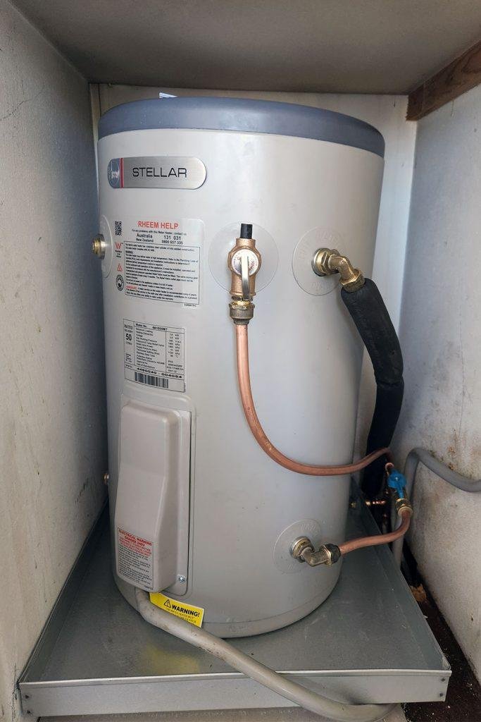 new hot water unit installation